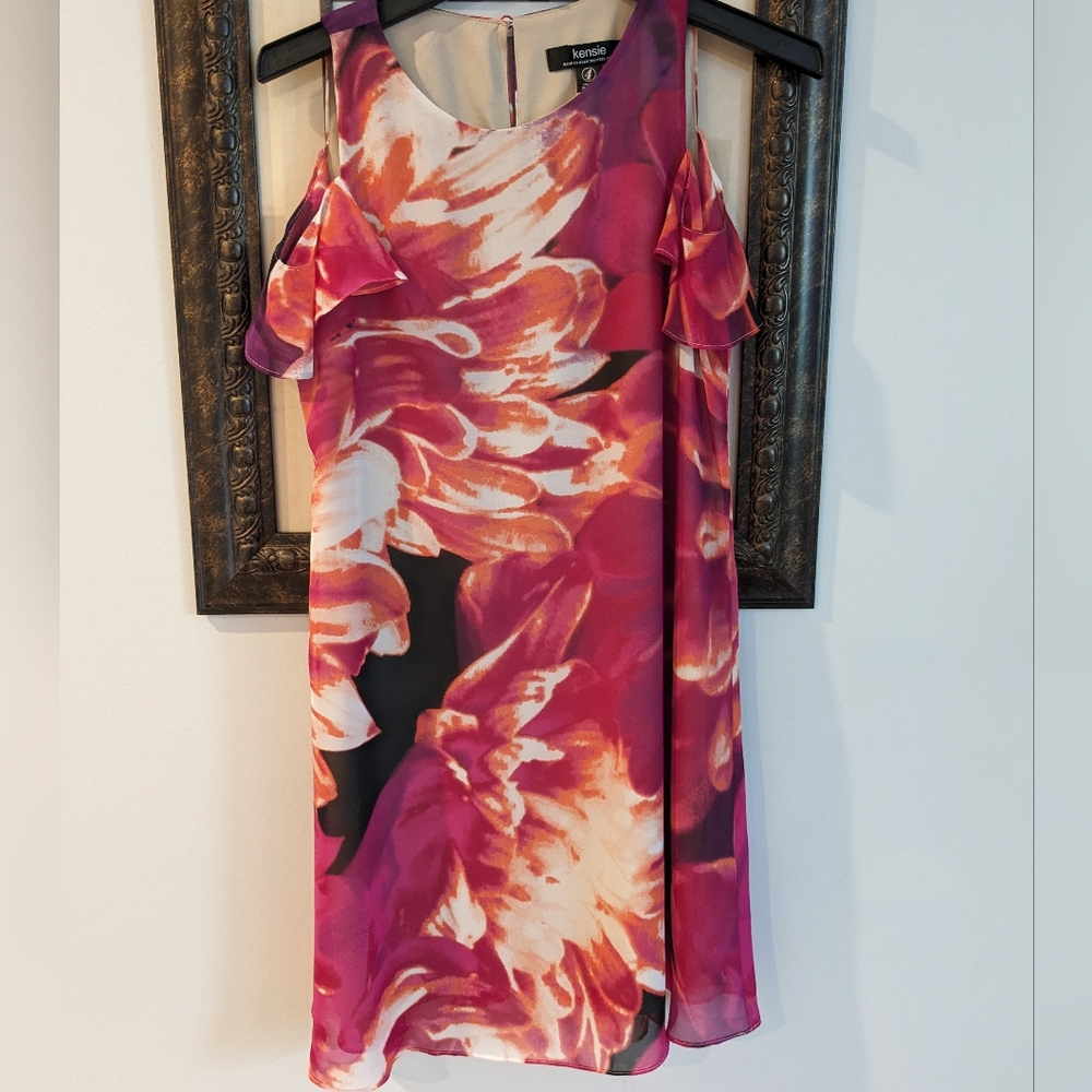 kensie floral shift, size 4